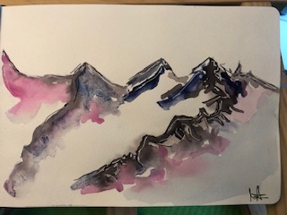 Histories of mountains , watercolor available for print